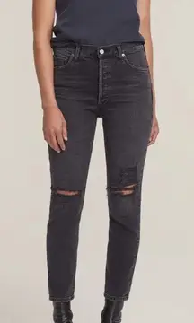 AGOLDE| Nico: Cassette Black Skinny Jeans