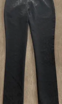 NWOT  side zip black pattered high rise pants. Sz 6