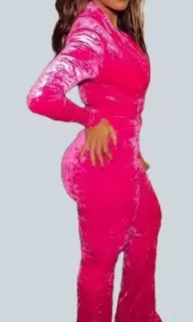 Ceceve Pink Velvet Lounge Set - Size S