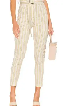 Tularosa Greyson Pant Ivy & Yellow Stripe‎ Belted Size XS