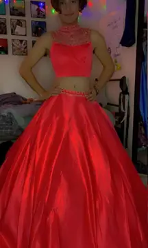 Elegant Peach Evening Gown