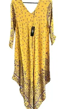 NWT Tolani Collection Dana Dress Gold Floral Size Medium