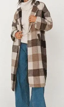 Penelope Plaid Trench Coat