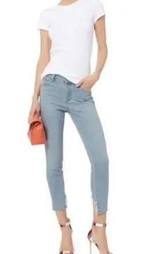 J BRAND Capri Cropped Light Wash Skinny Jeans Sz 24