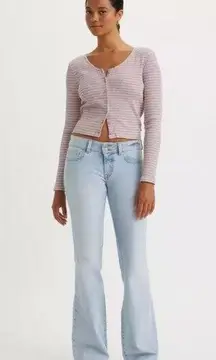 Levi's Women's Superlow Flare Jeans 28x32 Whoops I Did It Again Light Wash