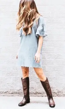 Frye Dark Brown Leather Melissa Western Tall Riding Boots  Size 5.5 Style 77167