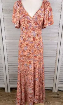 Panama Dress (Lily of the Valley) Wrap Dress Boho Floral-XS