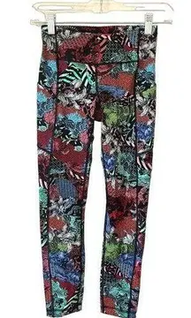 Lululemon  Floral Speed Up Running Side Pocket Back Pocket Leggings Size 2