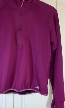 EMS Top Women's Large Pink 1/4 Zip Gorpcore‎ Hiking Camping Trail Running Sporty