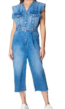 ✨BLANKNYC Sleeveless Denim Sz Medium Jumpsuit With Self Belt✨