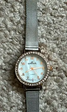 Hallmark women’s vintage silver/rose gold/crystal adjustable bracelet watch‎