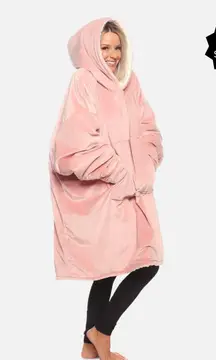 Comfy Light Pink Blanket Hoodie