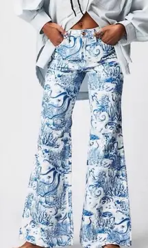 Wrangler nautical mermaid cowgirl wanderer Flare Pants NWT