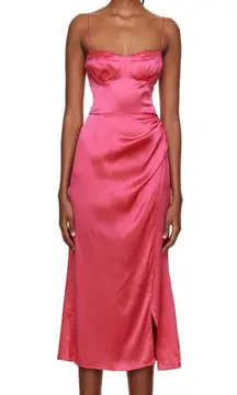 Reformation NWT Marguerite 100% Silk Charmeuse Midi Dress | Sz 12