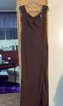 Lulu's Brown Sweetheart Maxi Gown