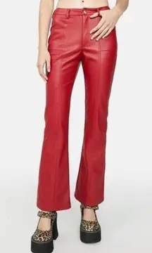 NWT Dollskill Delia’s Red Vegan Leather Pants XL