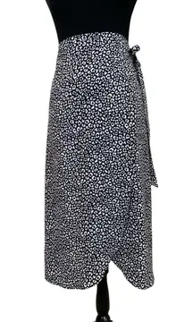 Animal print Wrap Midi skirt