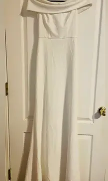 NWOT Lulu's Bridal White Strapless Sweetheart Gown XS Bride Formal Shower