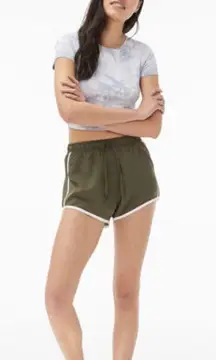 Olive Green Track Shorts