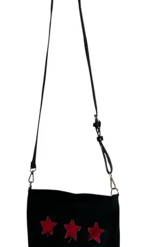 Black Crossbody Bag with Red Star