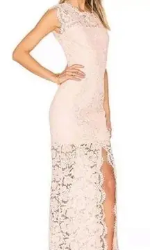 Rachel Zoe Estelle Dress Open Back Lace Dress In Blush SP15G03 Size 12‎