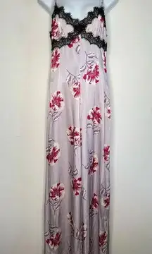 Morgan Lane Bambi Jumpsuit Silk Floral Wide Leg y2k Lacey SIZE S