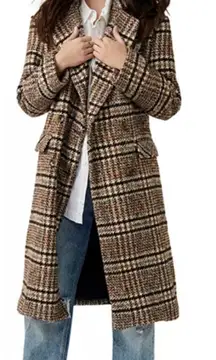 Free People Adore You Plaid Coat - XS