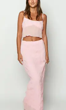 The Moment Pink Cami Top & Maxi Skirt (full set)