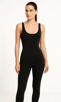 WeWoreWhat Black Sleeveless Activewear Yoga One Piece Bodysuit Jumpsuit Romper S