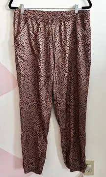Victoria’s Secret PINK Leopard Print Joggers Women’s L‎ NWT Lounge Y2K Coquette