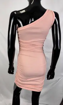 Ruched Bodycon‎ Dress One Shoulder Sleeveless Mini Party Clubwear small size