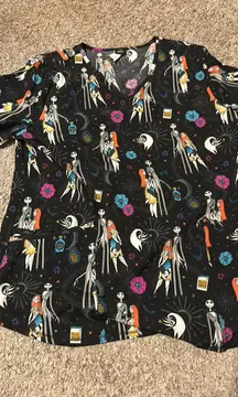 Nightmare Before Christmas Scrub Top