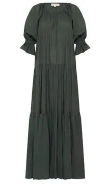 NWT Daughter's of India Sahana Gown in Emerald Green Cotton Maxi Dress L