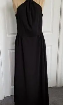 ELLIATT Black Orto Maxi Dress Sleeveless Dramatic High Neck Full Skirt Size S