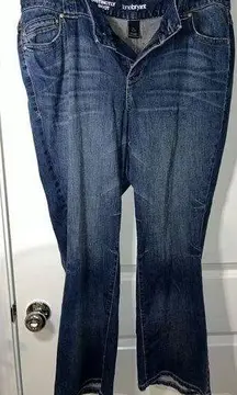 Lane Bryant Distinctly Bootcut Curve Hugging Contrast Stitching Jeans Sz 16P