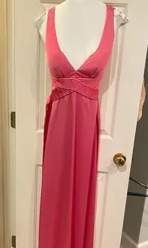 Pink BCBG full length formal gown