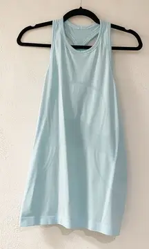 Lululemon Swifty Tech Racerback Tank Top in Blue Stripe Size 8