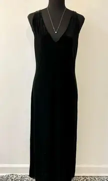 Frederick’s of Hollywood Black Velvet Slip Dress Size Large