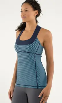 Lululemon Athletica Striped Scoop Neck Tank Top Size 8