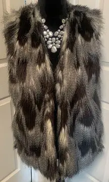 Sun & Shadow Faux Fur Vest