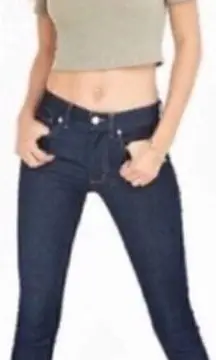 BDG Urban Outfitters Drainpipe High Rise Crop Jean Dark Wash