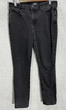 NYDJ jeans womens 8 black Alina Leggings Tummy‎ Tuck Technology stretch minimal