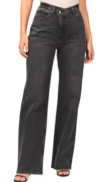 Abercrombie & Fitch Curve Love High Rise 90s Relaxed Jeans Black, Size 22 Long‌