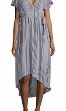 NWT Womens ANA a.n.a. Erin Vertical Stripe Midi V Neck Dress - Sz XS