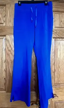 Unbranded - Vibrant Blue Medical Scrub Wide-Leg Pants