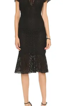 bec + bridge Black Midi Skirt dress size 2. E9