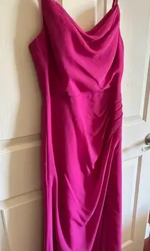 Fushia/ Magenta bridesmaid dress chiffon