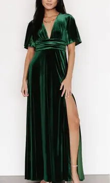 Baltic Born Emerald Berenice Velvet Maxi Dress