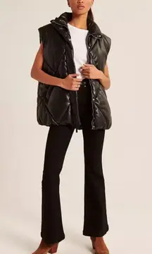 Leather Puffer Vest