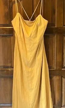 Anthropologie Size 1X Sunday In Brooklyn Plus  Linen Blend Strappy Sundress READ